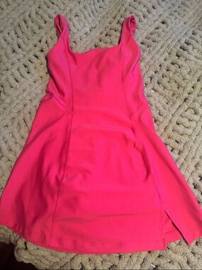 Abercrombie & Fitch Hot Pink Sleeveless Fit-and-Flare Dress
